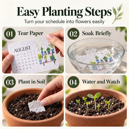 🌱2027 Plantable Desk Calendar — A Little Art. A New Beginning.📅