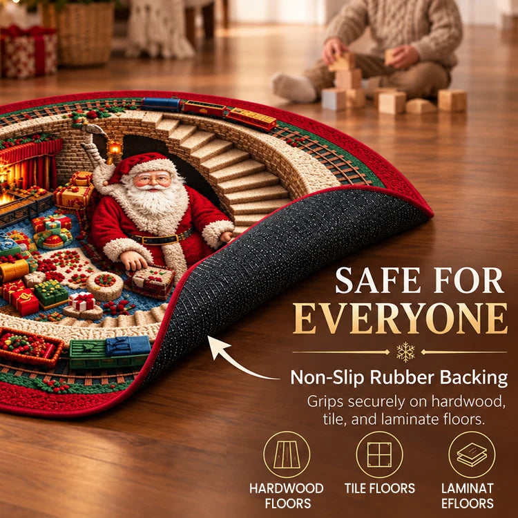 🔥Last Day 50% OFF🎁3D Christmas Illusion Round Rug