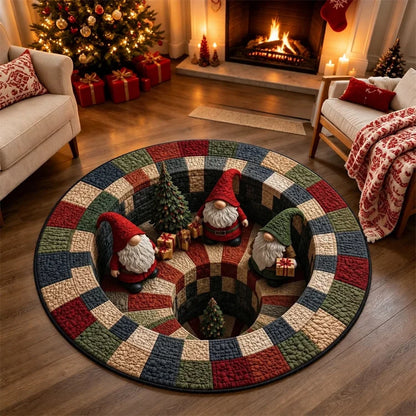 🔥Last Day 50% OFF🎁3D Christmas Illusion Round Rug