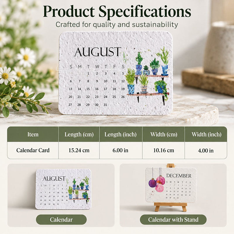 🌱2027 Plantable Desk Calendar — A Little Art. A New Beginning.📅