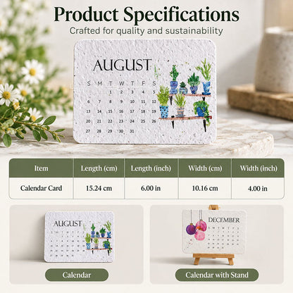 🌱2027 Plantable Desk Calendar — A Little Art. A New Beginning.📅