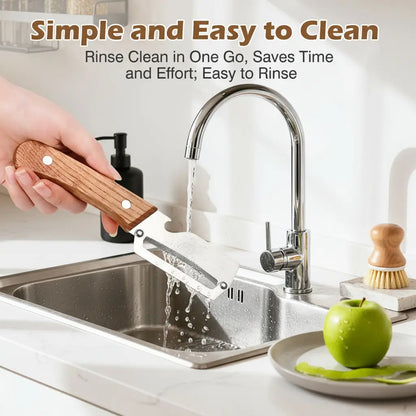 4-in-1 Wooden Handle Peeler with Bottle Opener