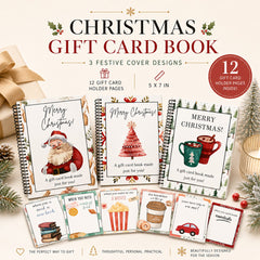 🔥Last Day 50% OFF🎁Christmas Gift Card Book -🎄12 GIFT CARD HOLDER PAGES INSIDE!