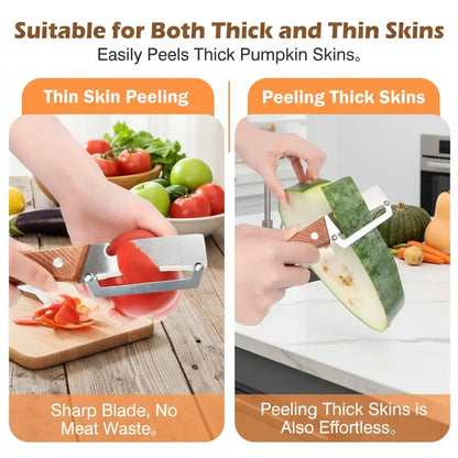4-in-1 Wooden Handle Peeler with Bottle Opener