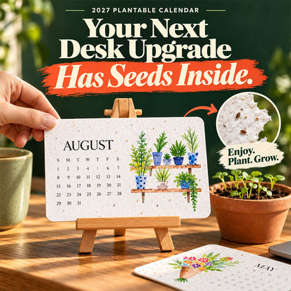 🌱2027 Plantable Desk Calendar — A Little Art. A New Beginning.📅